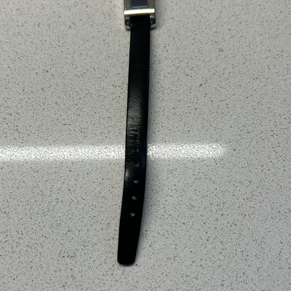 Vintage ESQ by Movado. Swiss made ladies watch. Black strap, silver with blue - Picture 4 of 6